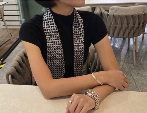 💕 샤* 실크 스몰이니셜 스카프