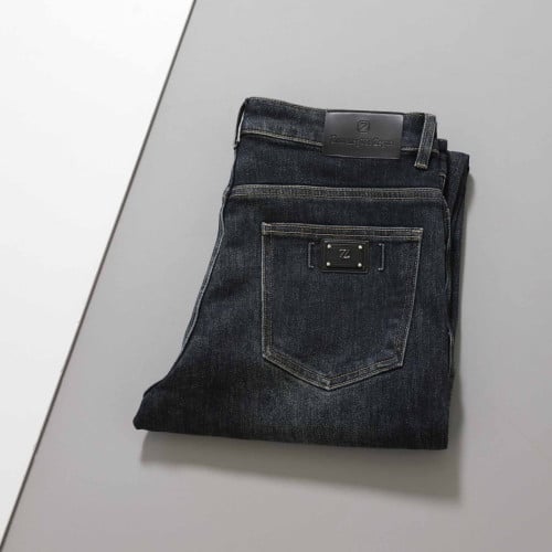 #제냐 [ Z*GNA ] 로고 사각 레더 패치 기모 데님 팬츠 입고💢 #남성하의 #청바지