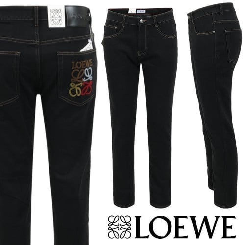 💕 로** 컬러 아나그램 부클 블랙 슬림 일자진 ☆기모 원단☆