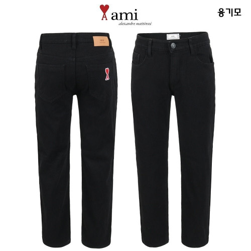 💕 아* 융기모 블랙진 히든밴딩 슬림팬츠