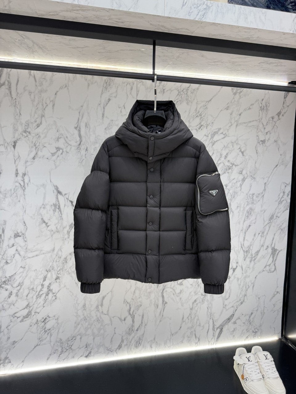 💕 프** 포켓로고 구스다운 후드 패딩