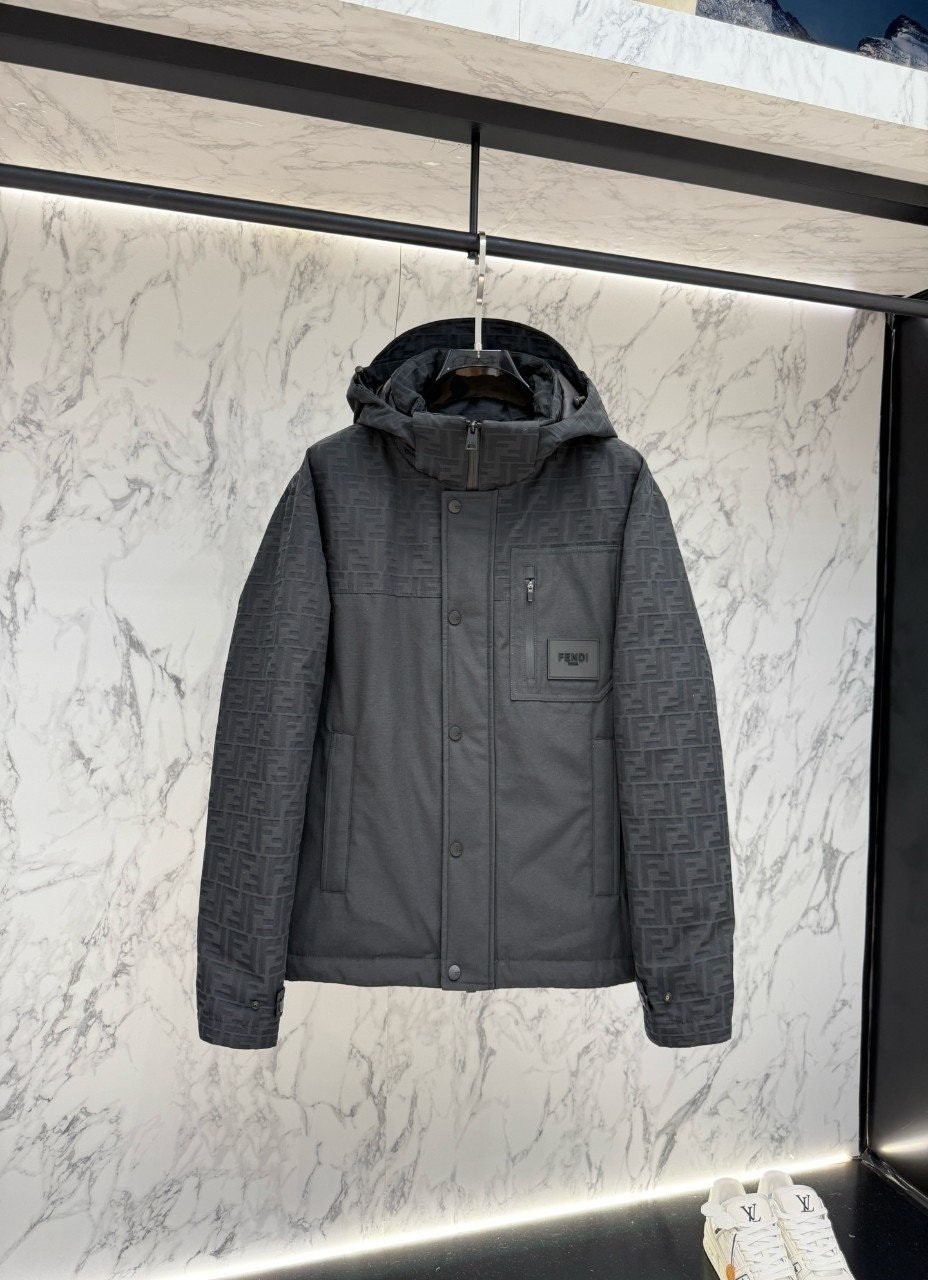 💕 펜* 989 FF 자카드 테크 구스다운 패딩 재킷