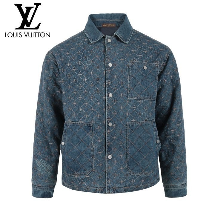 💕 루* 모노 퀄팅자수 데님 누빔자켓