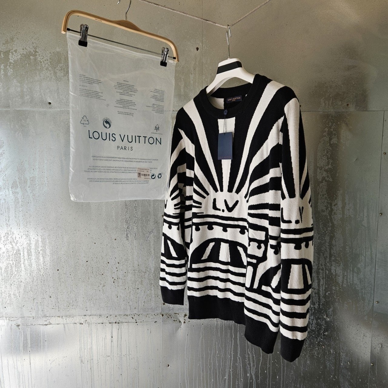 💕 루* 자카드 울 풀 오버 니트 티셔츠