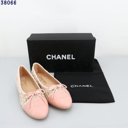 👹샤넬 핑크 트위드 플랫슈즈👹