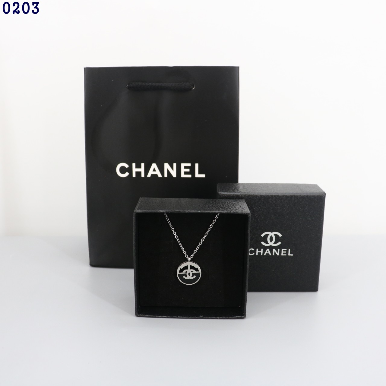 👹샤넬 로고 실버 목걸이 👹