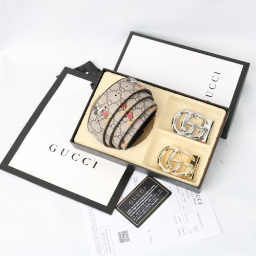 👹구찌 투버클 컷팅 미키패턴 벨트👹