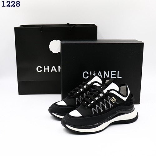 👹샤넬 믹스드 파이버 스니커즈 (블랙)👹