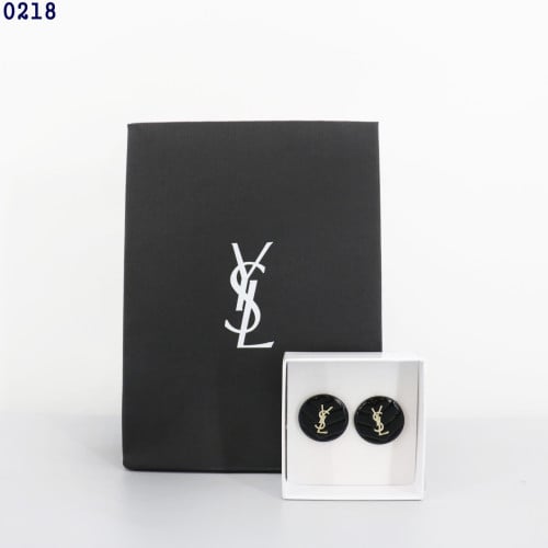 👹생로랑 클래식 메탈 로고 원형 귀걸이👹