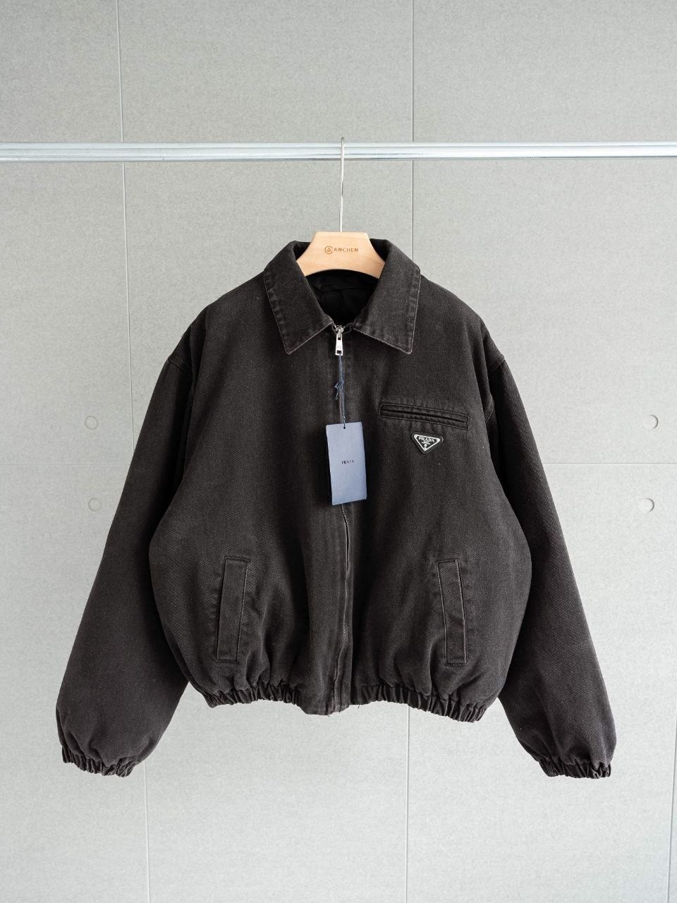 •프라* 25 플레이트 데님 패딩 자켓 - 수입