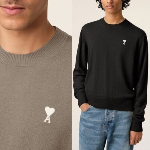 💕 아* 화이트로고 라운드니트