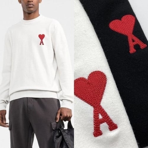 💕 아* 레드하트 라운드니트