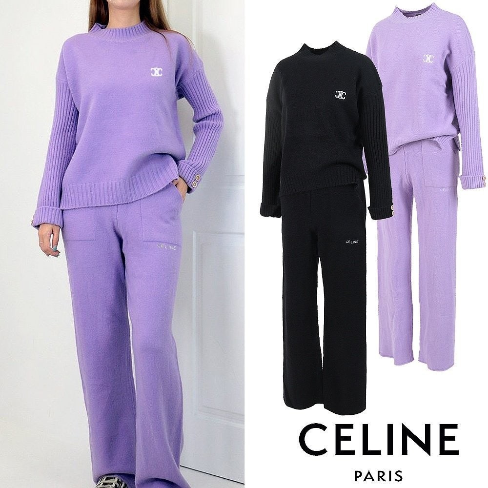 💕 셀** 트리오페 자수 니트 셋업