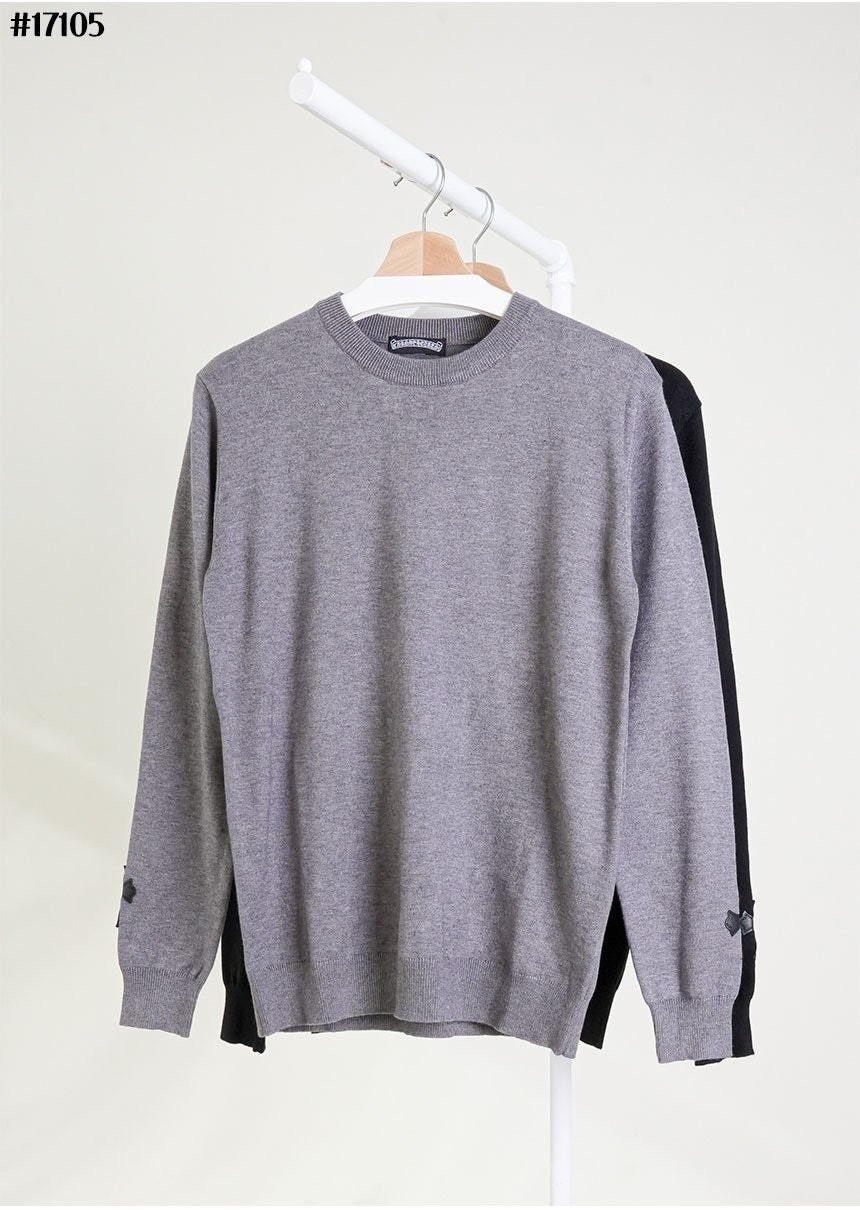 💕 크* 엠브로이드 백 로고 울 자카드 니트