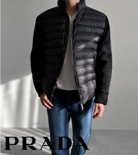 💕 프** 로울 니트 경량 패딩 집업