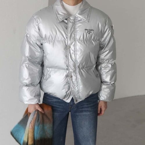 💕 프** 밀라노 유광 크롭 카라넥 패딩