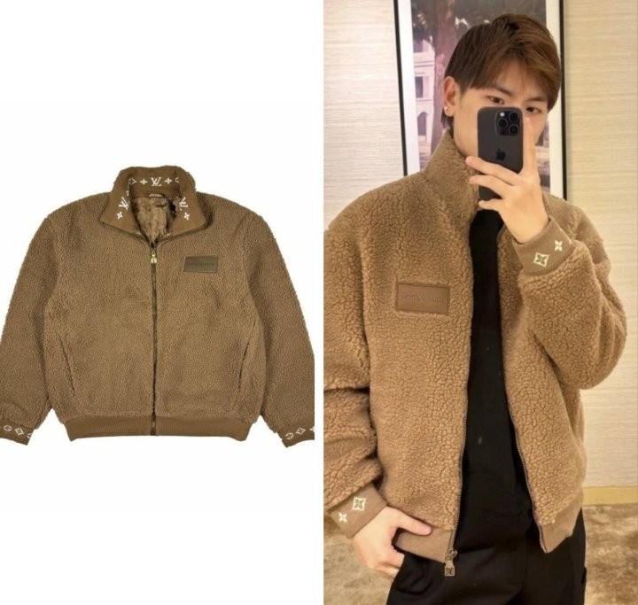 💫루*이비통 플리스 블루종 레더패치💫