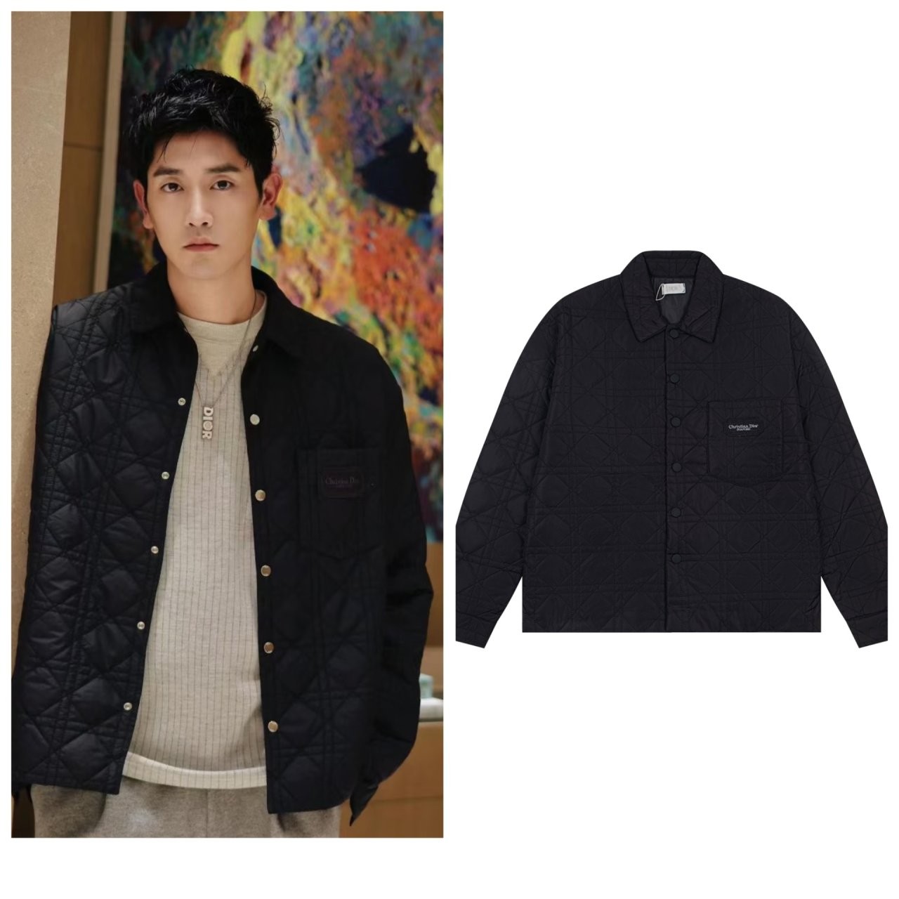 💫26ss 디*올 꾸뛰르패치 퀄팅패턴 쟈켓💫