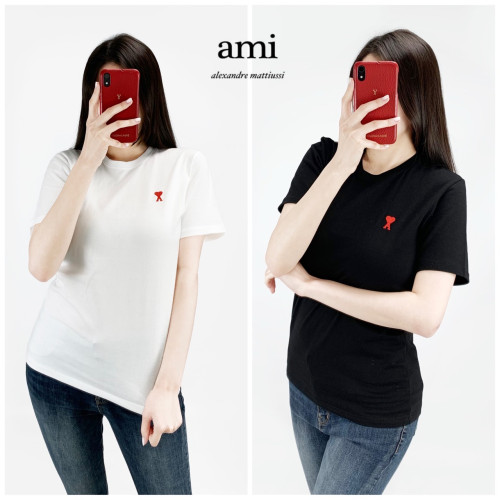 <아미 스몰로고 자수 반팔티>