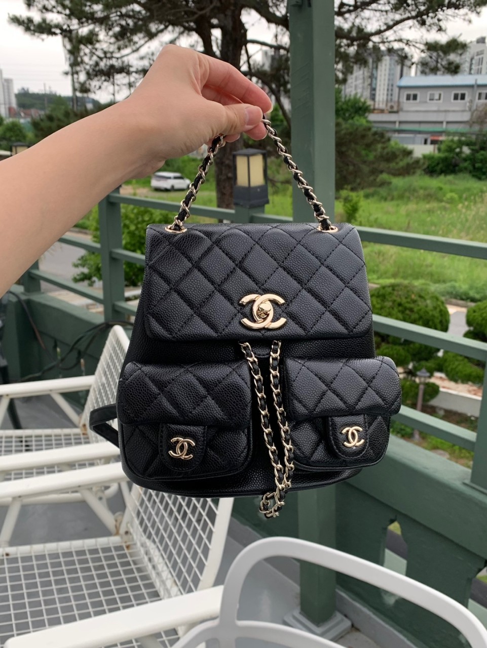 #N #샤넬 투포켓 듀마백팩