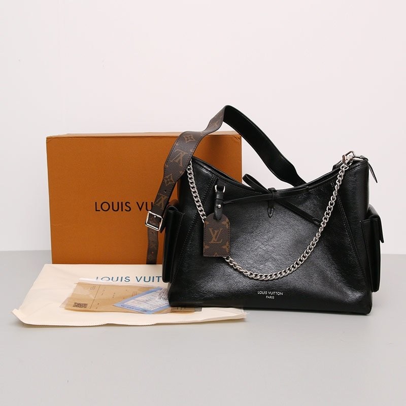 #DF #루이비통 캐리올 다크 레더 숄더백