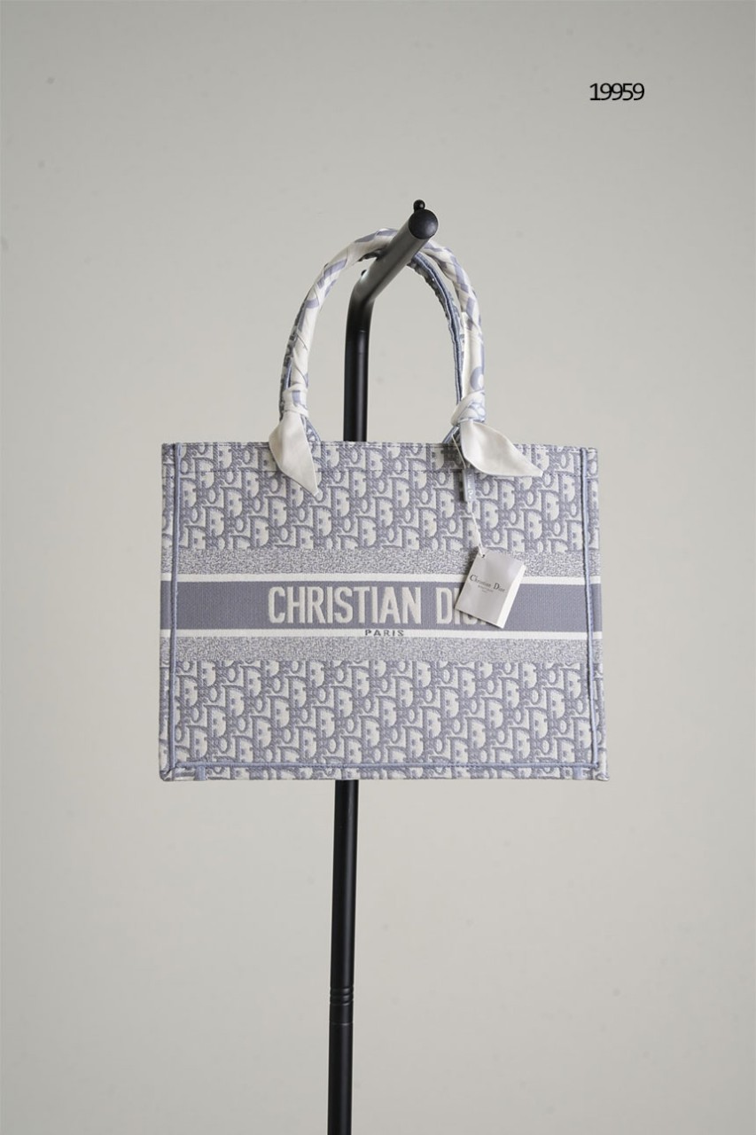 🔆[DIOR] 크리스찬 디올 패브릭 오블리크 북 토트백🔆