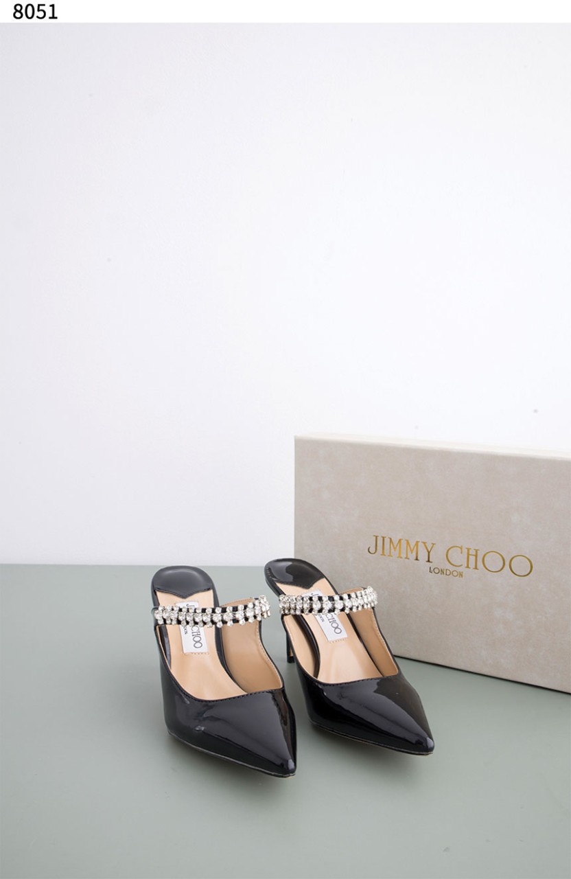 #지미추 [Jimmy Choo] 지미추 크리스탈 스트랩 페이먼트 레더 스틸레토 뮬 신상입고💢 #신발 #8051