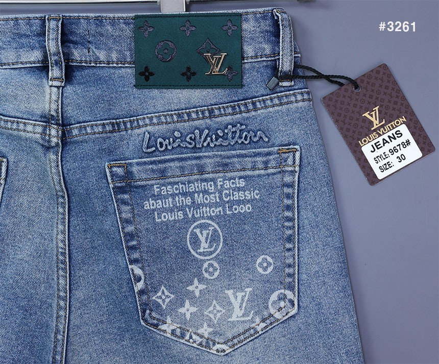 🍀 [LOUIS VUITTON] 루이비통 이니셜 엠포 자수 워싱 데님 팬츠 🍀