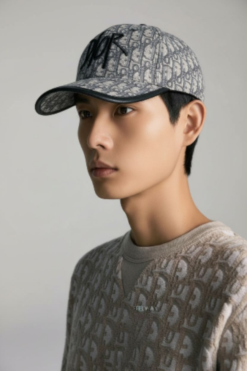 디V 오블리크 자가드 볼캡 수입