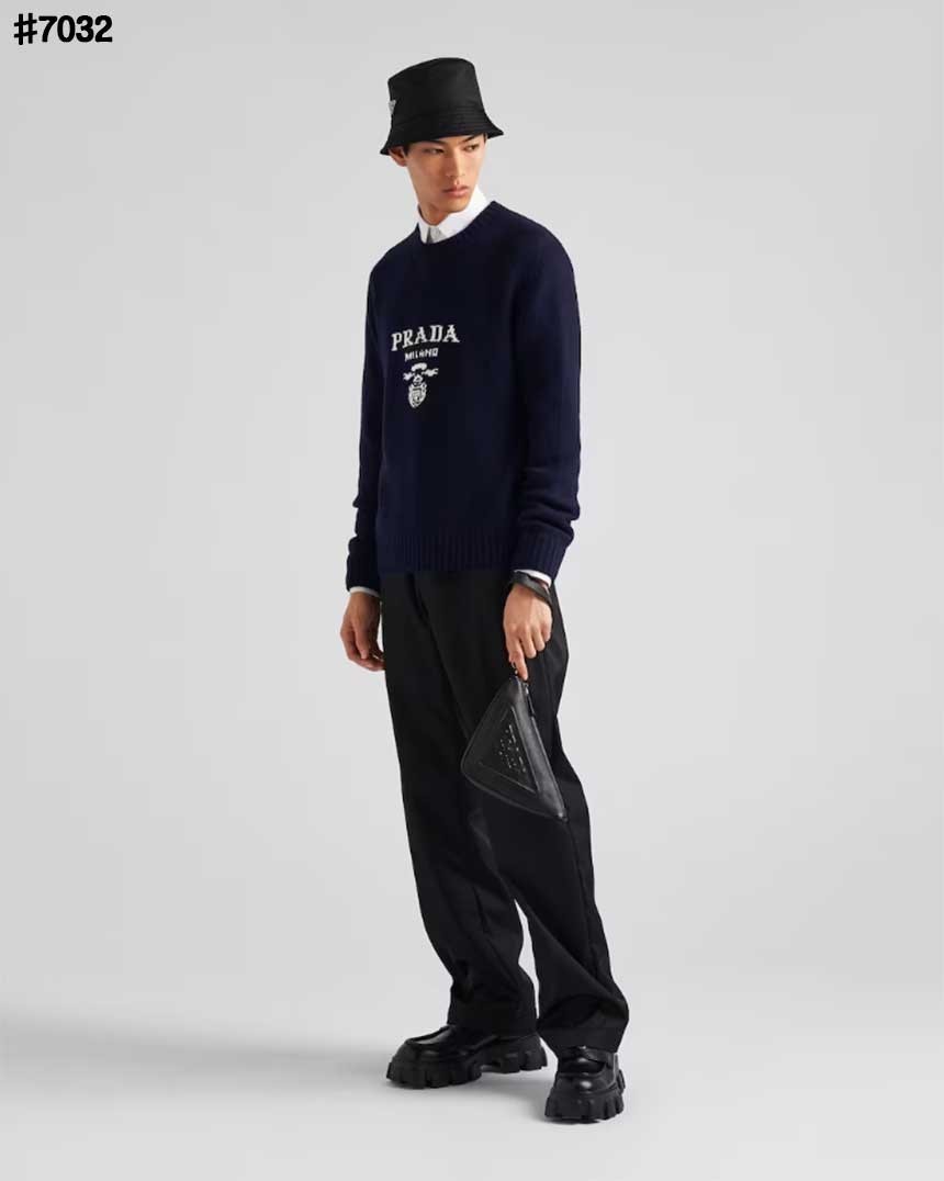🍀 [PRADA] 프라다 밀라노 인타르시아 자카드 울 니트 풀오버 🍀