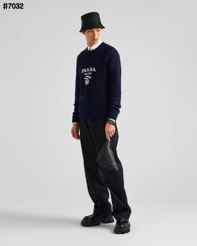 🍀 [PRADA] 프라다 밀라노 인타르시아 자카드 울 니트 풀오버 🍀