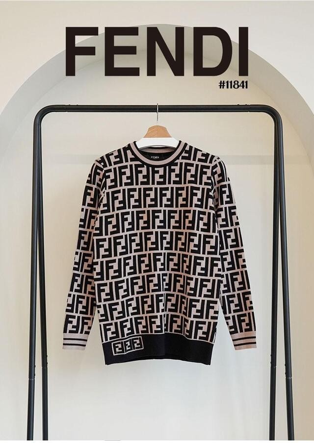 🍀 [FENDI] 팬디 수입 FF 자카드 라운드 니트 스웨터 🍀