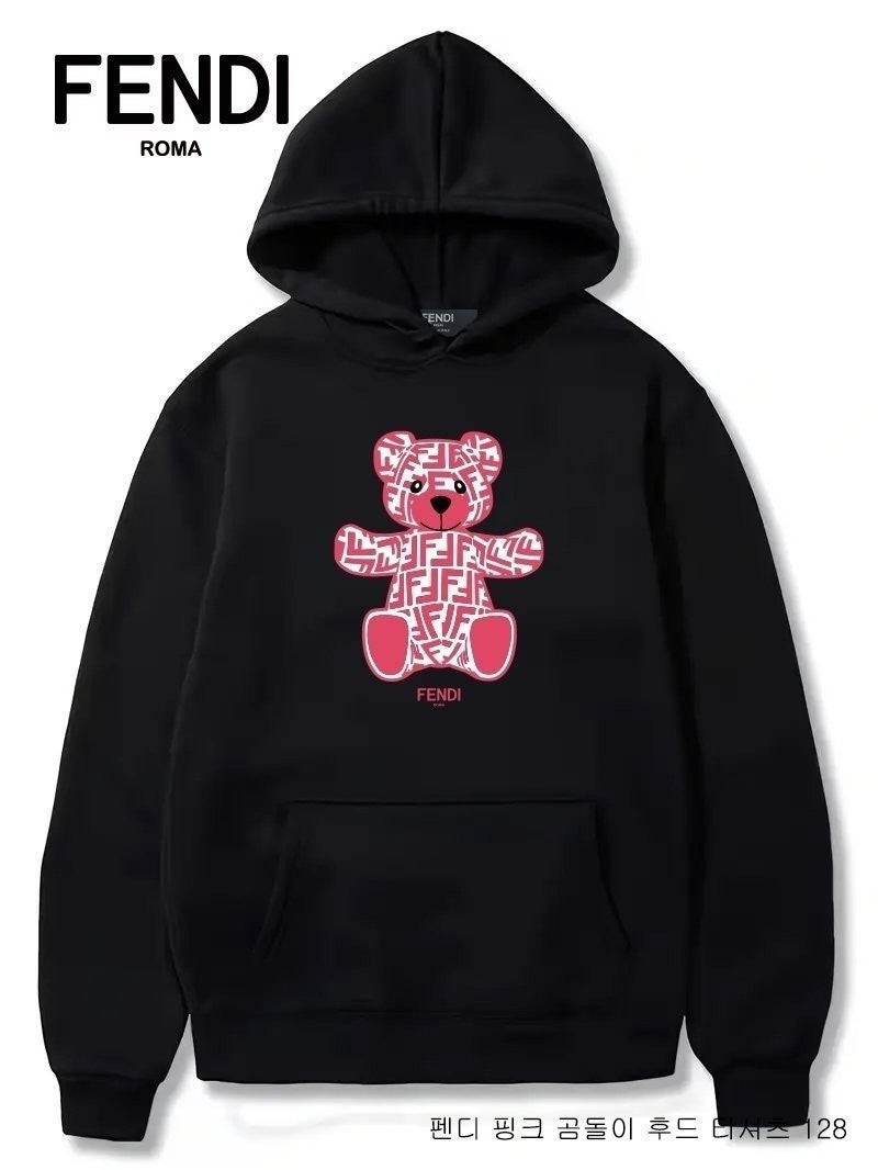💕 펜* 핑크 곰돌이 기모 후드 티셔츠 128