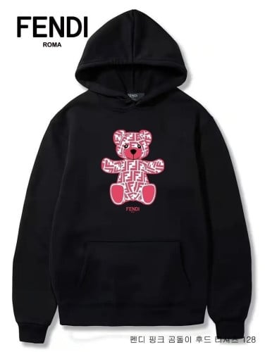 💕 펜* 핑크 곰돌이 기모 후드 티셔츠 128