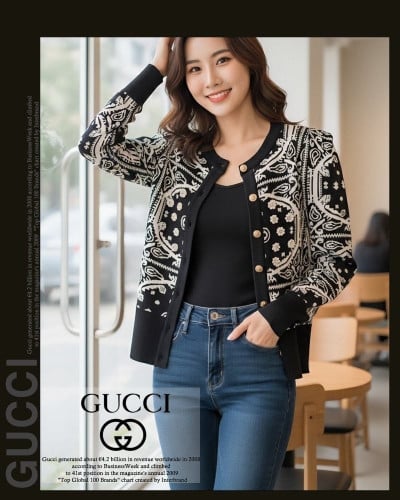 💕 구* 진주큐빅 문양 니트 가디건 (7097)