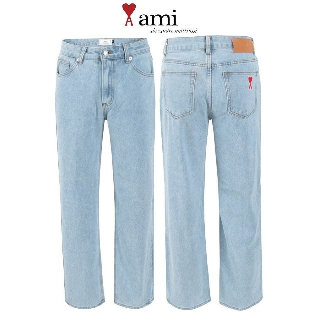 💕 아* 스카이블루 와이드 데님 팬츠