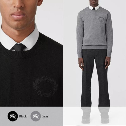 💕 버** 오크 리프 크레스트 자수 니트