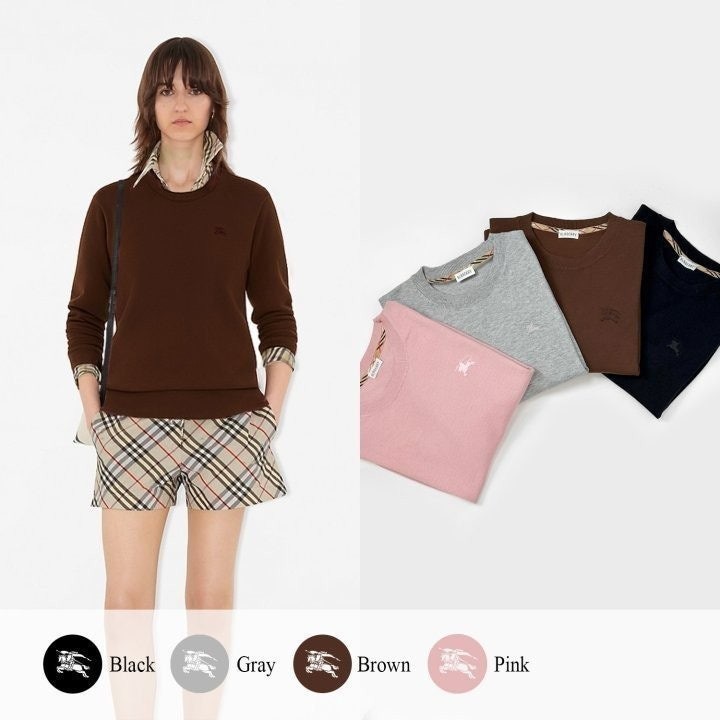 💕 버** 기마 자수 크루넥 니트 (여성)