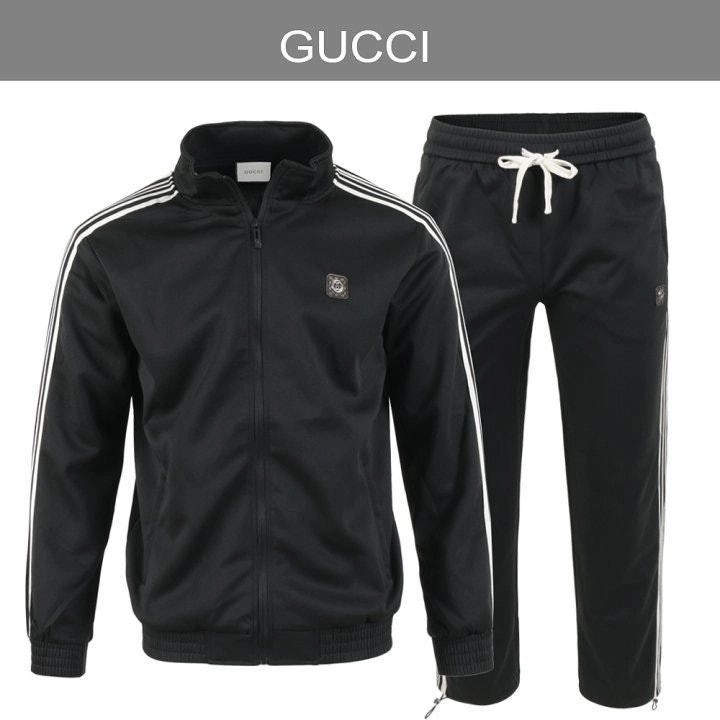 💕 구* 스트라이프 스틸로고 집업 셋업