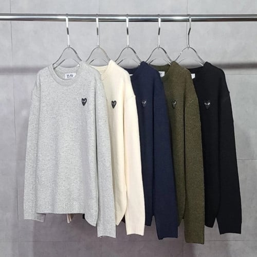 💕 꼼* 블랙와펜 베이직 니트