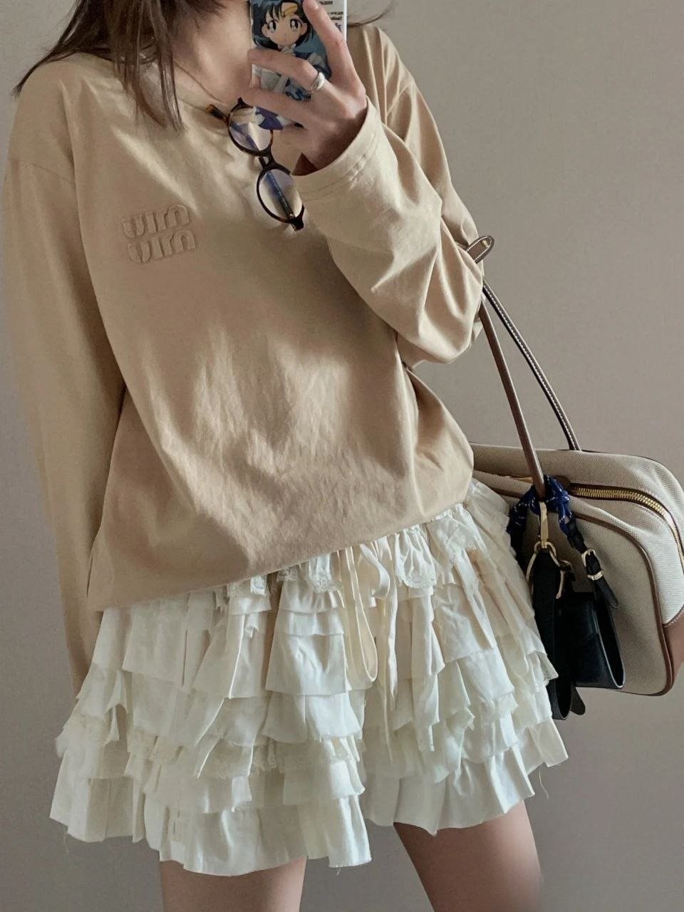 💕 미*** 후염 로고 패치 롱슬리브 - 수입