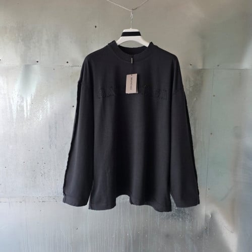 💕 발**** 아플리케 로고 롱슬리브 티셔츠