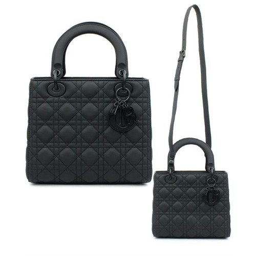 💕 디* 고급 LADY MY ABCDI*R 백블랙 울트라 매트 까나쥬 송아지 가죽ㅡ미디엄