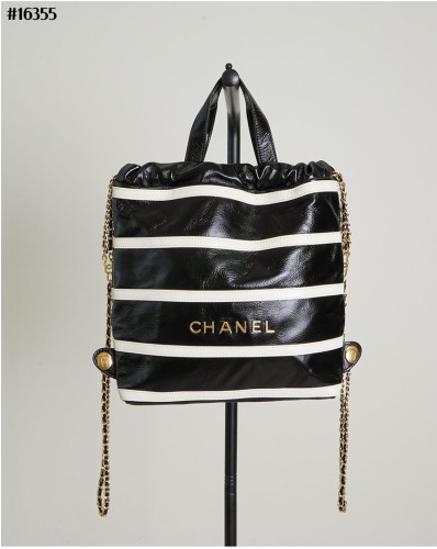 🔆 [CHANEL] 샤넬 22 스트라이프 샤이니 백팩 🔆