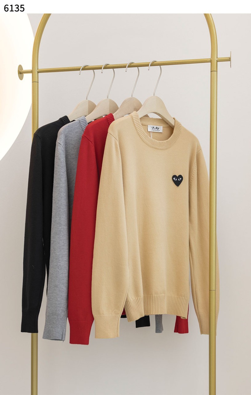 🍀 [COMME des GARCONS] 꼼데가르송 수입고급 하트 아플리케 스웨트셔츠 🍀