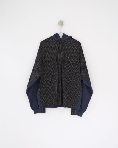 •발렌시아* 26 하이브리드 체크 포켓 후드 셔츠 - 수입