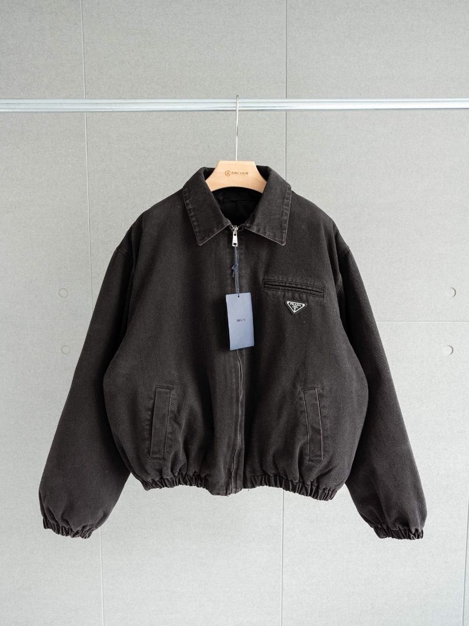 •프라* 플레이트 데님 패딩 자켓 - 수입