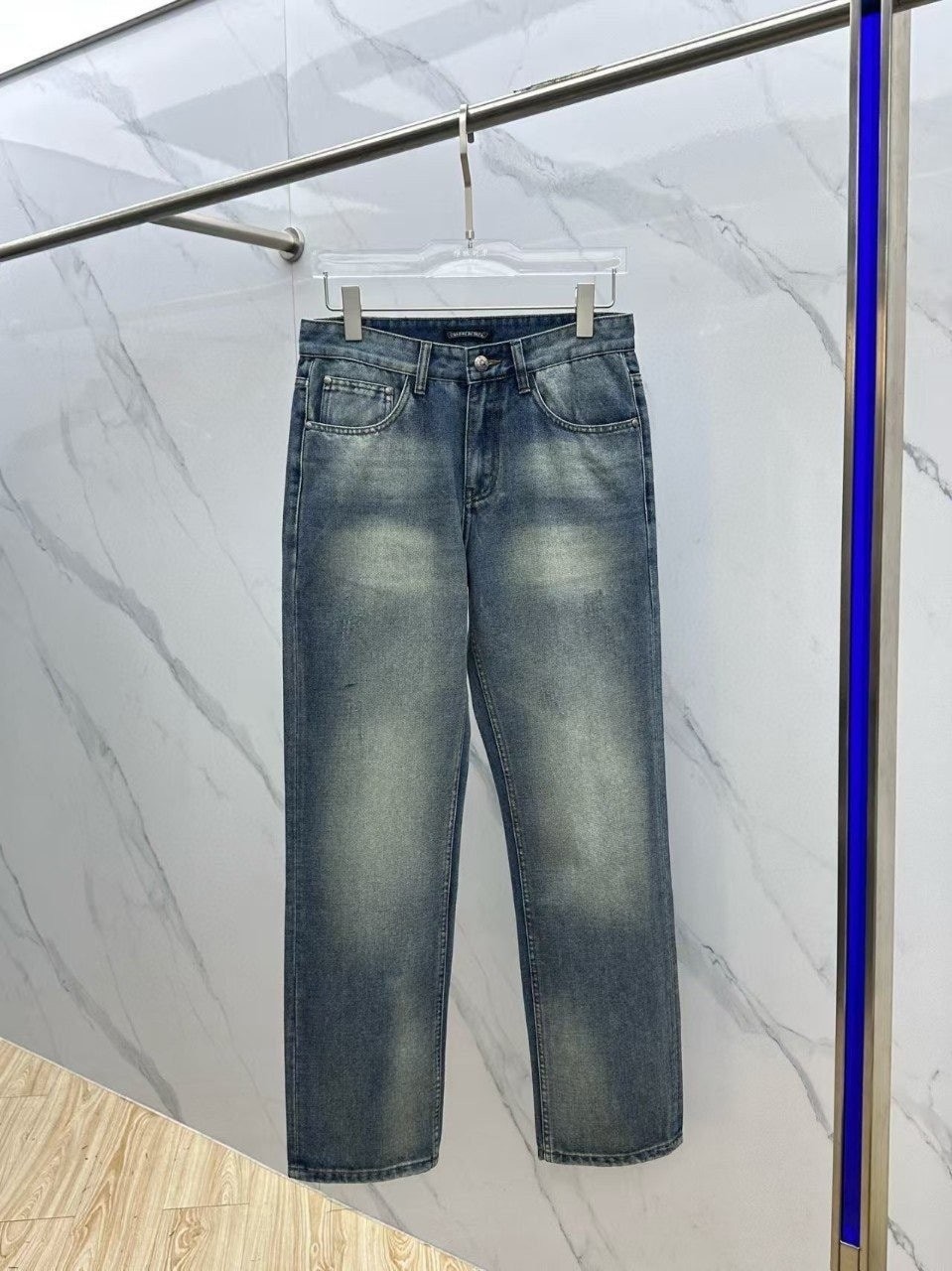 💕 크* 수입 십자 엠보 데님 팬츠