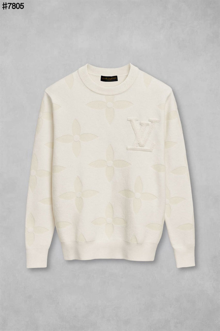 🍀 [LOUIS VUITTON] 루이비통 LV 빅 모노그램 울 자카드 니트 풀오버 🍀