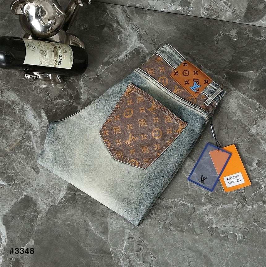 🍀 [LOUIS VUITTON] 루이비통 포켓 모노그램 라인 데님 팬츠 🍀